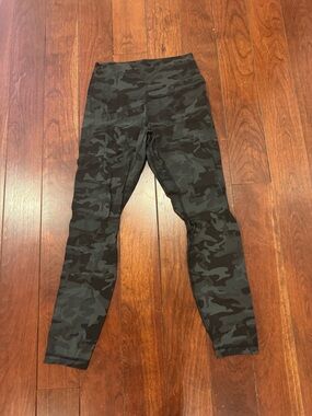 lululemon athletica Black & Gray Camo High-Rise Leggings